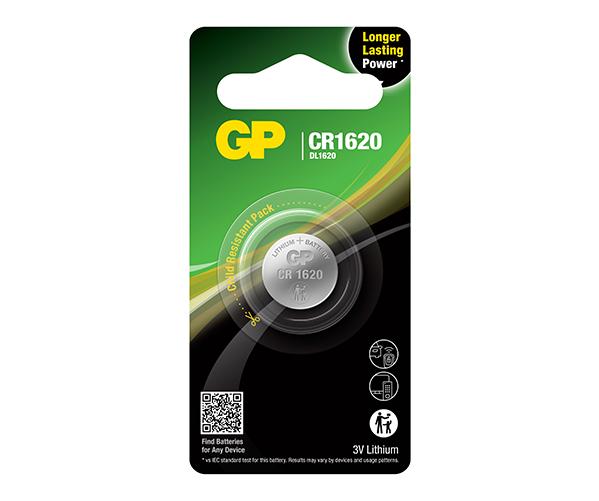 GP Lithium Coin Batteries CR1620